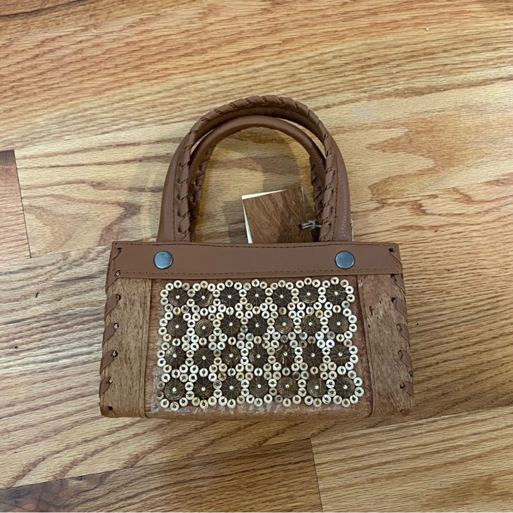 Brown Sequin Women's Handbag
